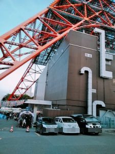 東京タワーの駐車場