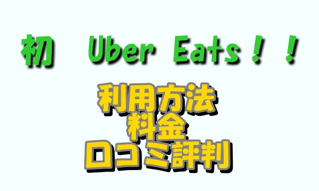 ubereatsの初レビュー記事