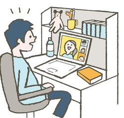 N中等部のネットコース授業の様子風景