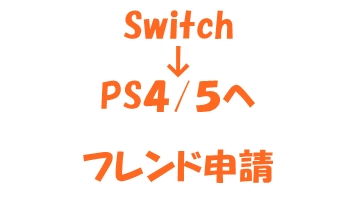 SwitchからPS4ユーザーへフレンド申請