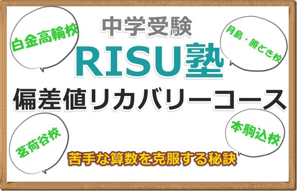 RISU塾偏差値リカバリーコースの秘訣