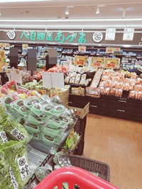 入口付近は野菜や果物生鮮食品売り場